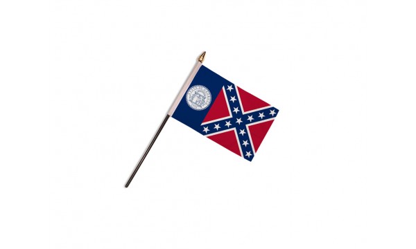 Georgia State Old Hand Flags